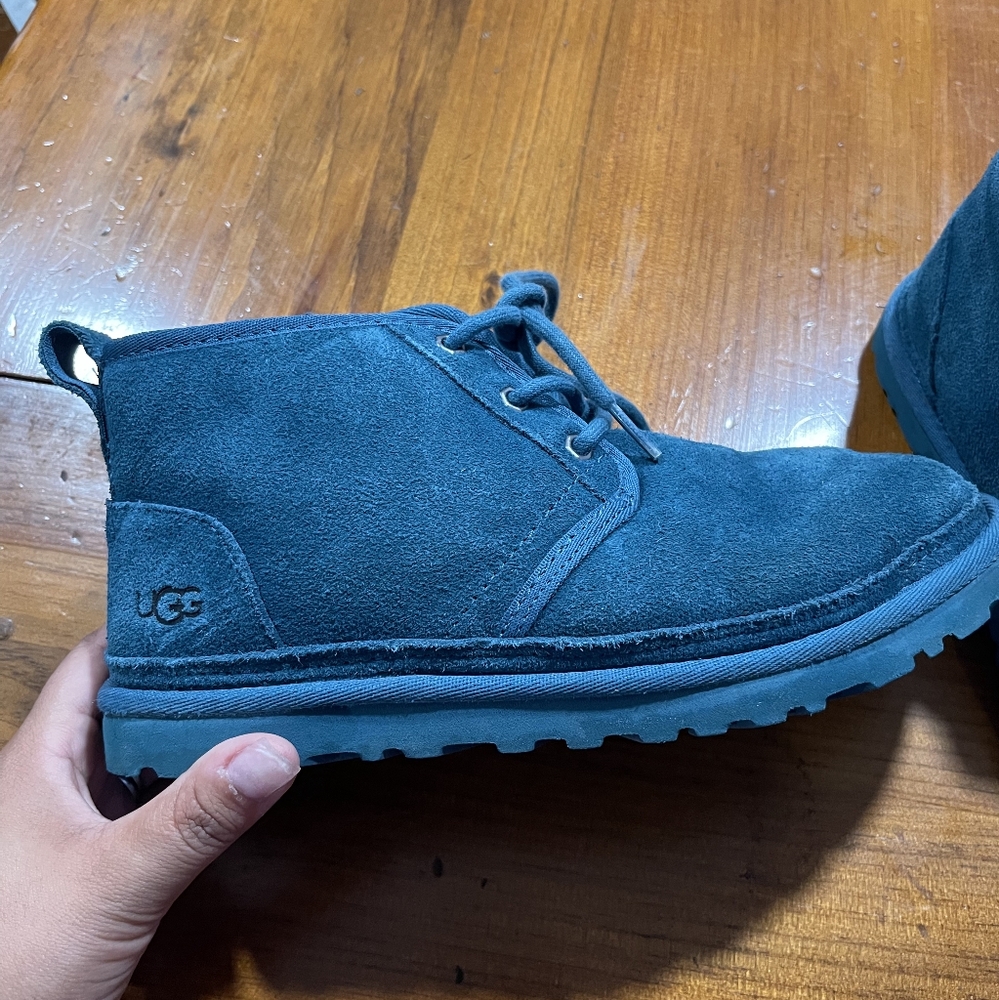 UGG Neumel Chukka Suede Mini Boots in Freshwater Blue Size 6 Mens - Picture 2 of 5